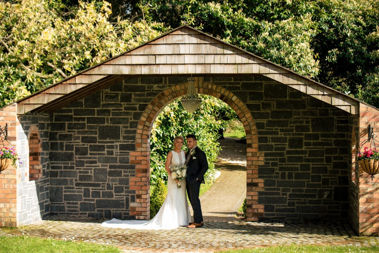 bride and groom at galgorm hotel wedding