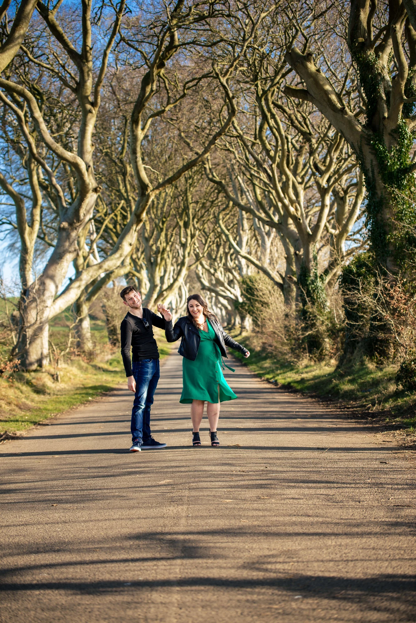 Ballymoney family photographer Dark hedges engagement photography in Northern Ireland.